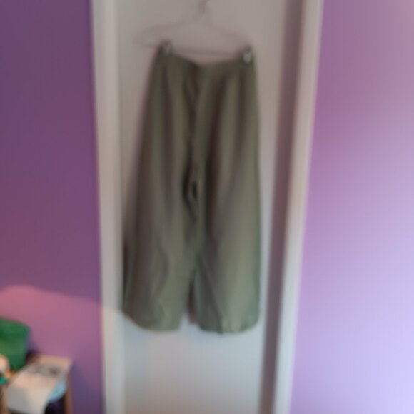 Women's Tribal Linen Blend Ankle Wide Leg Draw String Pant Size P/S NWT - Picture 8 of 9